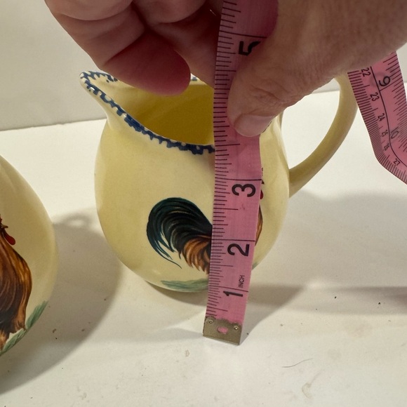 Gryphonware vintage Country Rooster Cream and Sugar Set - Picture 13 of 15